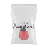 Maxbell Maxbell Portable Empty Glass Pump Bottles Travel Serums Creams Container Red Silver