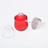 Maxbell Maxbell Portable Empty Glass Pump Bottles Travel Serums Creams Container Red Silver