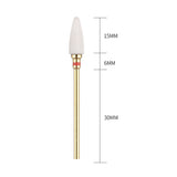Maxbell Maxbell Ceramic Polishing Head Nail Grinding Drill Bit for Electric Nail Machine F