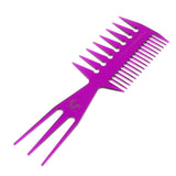 Maxbell Maxbell 3-in-1 Men's Oily Hair Pick Comb Dye Hairdressing Styling Wide Tooth Purple