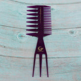 Maxbell Maxbell 3-in-1 Men's Oily Hair Pick Comb Dye Hairdressing Styling Wide Tooth Purple