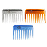 Maxbell Maxbell Wide-Teeth Detangling Curly Hair Comb Mens Back Head Styling Oil Comb Gray