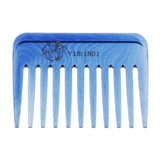 Maxbell Maxbell Wide-Teeth Detangling Curly Hair Comb Mens Back Head Styling Oil Comb Blue