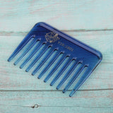 Maxbell Maxbell Wide-Teeth Detangling Curly Hair Comb Mens Back Head Styling Oil Comb Blue