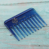 Maxbell Maxbell Wide-Teeth Detangling Curly Hair Comb Mens Back Head Styling Oil Comb Blue