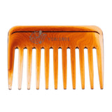 Maxbell Maxbell Wide-Teeth Detangling Curly Hair Comb Mens Back Head Styling Oil Comb Amber