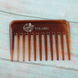 Maxbell Maxbell Wide-Teeth Detangling Curly Hair Comb Mens Back Head Styling Oil Comb Amber