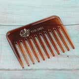 Maxbell Maxbell Wide-Teeth Detangling Curly Hair Comb Mens Back Head Styling Oil Comb Amber
