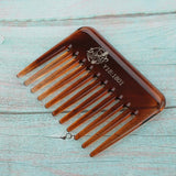 Maxbell Maxbell Wide-Teeth Detangling Curly Hair Comb Mens Back Head Styling Oil Comb Amber