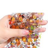 Maxbell 10 Sheet DIY Nail Art Tips Stickers Wraps Nails Decals Decorations Halloween