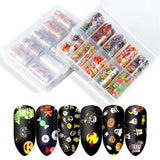 Maxbell 10 Sheet DIY Nail Art Tips Stickers Wraps Nails Decals Decorations Halloween