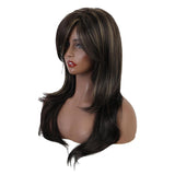 Maxbell 24 inch Women Long Straight Side Part Heat Safe Synthetic Daily Cosplay Wigs