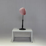 Maxbell Adjustable Tabletop Hat Stand Mannequin Wig Cap Display Stand Bare Pink