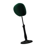 Maxbell Adjustable Tabletop Hat Stand Mannequin Wig Cap Display Stand Dark Green