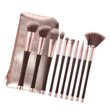 Maxbell Maxbell Synthetic Makeup Cosmetic Foundation Powder Cream Blending Brush Kit Brown