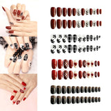 Maxbell 24 Packs Fake Nails Press On Nails for Women Girls for Salon DIY Nail Art