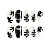 Maxbell 24Pcs/Set False Nails Tips Full Cover Fake Nail w/Waterproof Glue Sticker 02