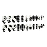 Maxbell 24Pcs/Set False Nails Tips Full Cover Fake Nail w/Waterproof Glue Sticker 02