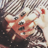 Maxbell 24Pcs/Set False Nails Tips Full Cover Fake Nail w/Waterproof Glue Sticker 02