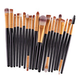 Maxbell Maxbell 20pcs/Set Professhional Makeup Brushes Foundation Powder Brush Black Golden