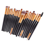 Maxbell Maxbell 20pcs/Set Professhional Makeup Brushes Foundation Powder Brush Black Golden