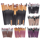 Maxbell Maxbell 20pcs/Set Professhional Makeup Brushes Foundation Powder Brush Black Golden