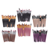 Maxbell Maxbell 20pcs/Set Professhional Makeup Brushes Foundation Powder Brush Black Golden