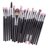 Maxbell Maxbell 20pcs/Set Professhional Makeup Brushes Foundation Powder Brush Black Sliver
