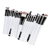 Maxbell 2x20 Pcs/Set Professional Make up Brush Set Beauty Cosmetic Tool White Black