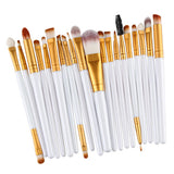 Maxbell Maxbell 20 Pcs/Set Professional Make up Brush Set Beauty Cosmetic Tool White Gold