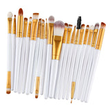 Maxbell Maxbell 20 Pcs/Set Professional Make up Brush Set Beauty Cosmetic Tool White Gold