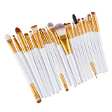 Maxbell Maxbell 20 Pcs/Set Professional Make up Brush Set Beauty Cosmetic Tool White Gold