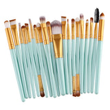 Maxbell Maxbell 20 Pcs/Set Professional Make up Brush Set Beauty Cosmetic Tool Green Gold