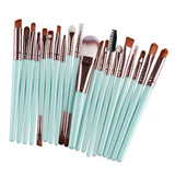 Maxbell Maxbell 20 Pcs/Set Professional Make up Brush Set Beauty Cosmetic Tool Green Coffee