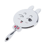 Maxbell Maxbell USB Rabbit Handheld LED Lighted Mirror Travel Makeup Vanity Mirror Silver