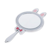 Maxbell Maxbell USB Rabbit Handheld LED Lighted Mirror Travel Makeup Vanity Mirror Silver