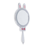 Maxbell Maxbell USB Rabbit Handheld LED Lighted Mirror Travel Makeup Vanity Mirror Silver