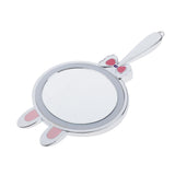 Maxbell Maxbell USB Rabbit Handheld LED Lighted Mirror Travel Makeup Vanity Mirror Silver