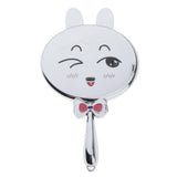 Maxbell Maxbell USB Rabbit Handheld LED Lighted Mirror Travel Makeup Vanity Mirror Silver