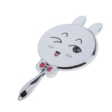 Maxbell Maxbell USB Rabbit Handheld LED Lighted Mirror Travel Makeup Vanity Mirror Silver