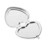 Maxbell Maxbell Heart Travel Foldable Mirror Makeup Cosmetic Magnifying Pocket Mirror Silver