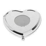 Maxbell Maxbell Heart Travel Foldable Mirror Makeup Cosmetic Magnifying Pocket Mirror Silver