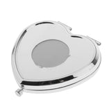 Maxbell Maxbell Heart Travel Foldable Mirror Makeup Cosmetic Magnifying Pocket Mirror Silver
