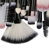 Maxbell Maxbell 25pcs Makeup Cosmetic Brushes Set for Foundation Powder Concealer Blending Black