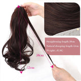 Maxbell Clip in Wavy Ponytail Hair Extensions Synthetic Curly Daily Hairpiece Brown