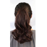 Maxbell Clip in Wavy Ponytail Hair Extensions Synthetic Curly Daily Hairpiece Brown