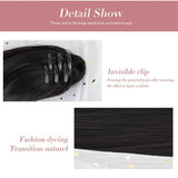 Maxbell 24" Women Long Straight Synthetic Ponytail Clip in Hair Extension Hairpiece