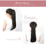 Maxbell 24" Women Long Straight Synthetic Ponytail Clip in Hair Extension Hairpiece