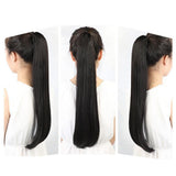 Maxbell 24" Women Long Straight Synthetic Ponytail Clip in Hair Extension Hairpiece