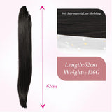 Maxbell 24" Women Long Straight Synthetic Ponytail Clip in Hair Extension Hairpiece